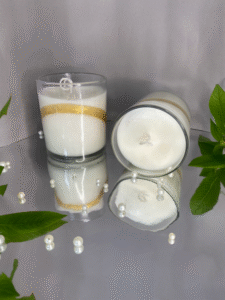 Diagonal Glass Jar Candle