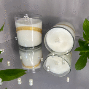 Diagonal Glass Jar Candle